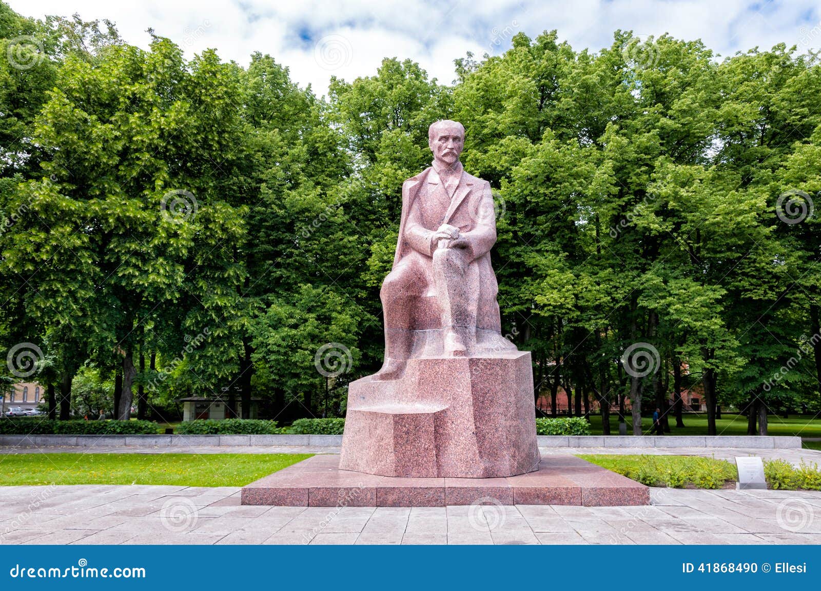 monument to latvian national poet and writer janis rainis, riga, latvia